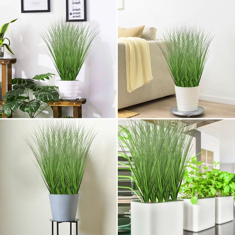 FOIMAS 12pcs Artificial Grass Plants,19.68" Faux Shrubs Wheat Grass Greenery Stems Fake Plants for Indoor Outdoor Home Decoration - Image 5
