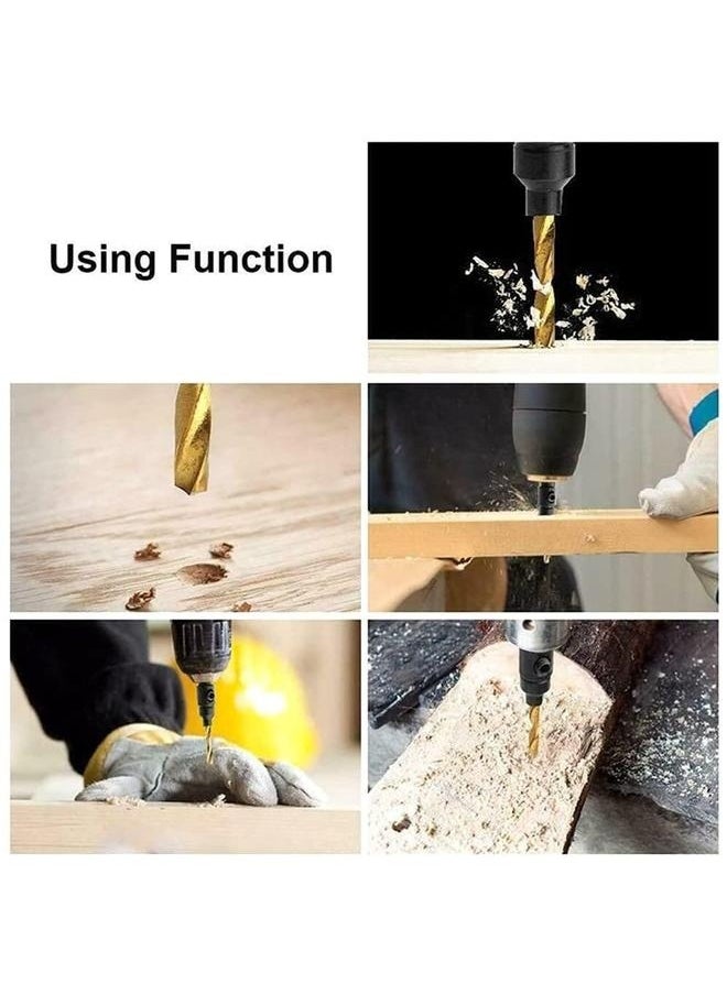 Generic 1/4 inch Hex Shank Countersink Drill Bit Power Tools Accessories for Plastic Metal Woodworking Tool by Power Drill 5Pcs/Set （5/6/8/10/12#）  - Image 4