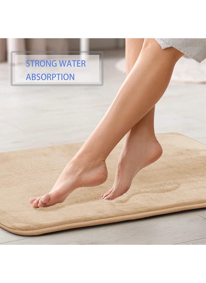 Arabest Bathroom Rug Sets,3piece Non-slip Absorbent Super Soft Cozy Velvet Bathroom Mat, Durable Memory Foam Bathmat, Easy Wash and Dry, Machine Washable, For Tub Shower and Bathroom  - Image 4