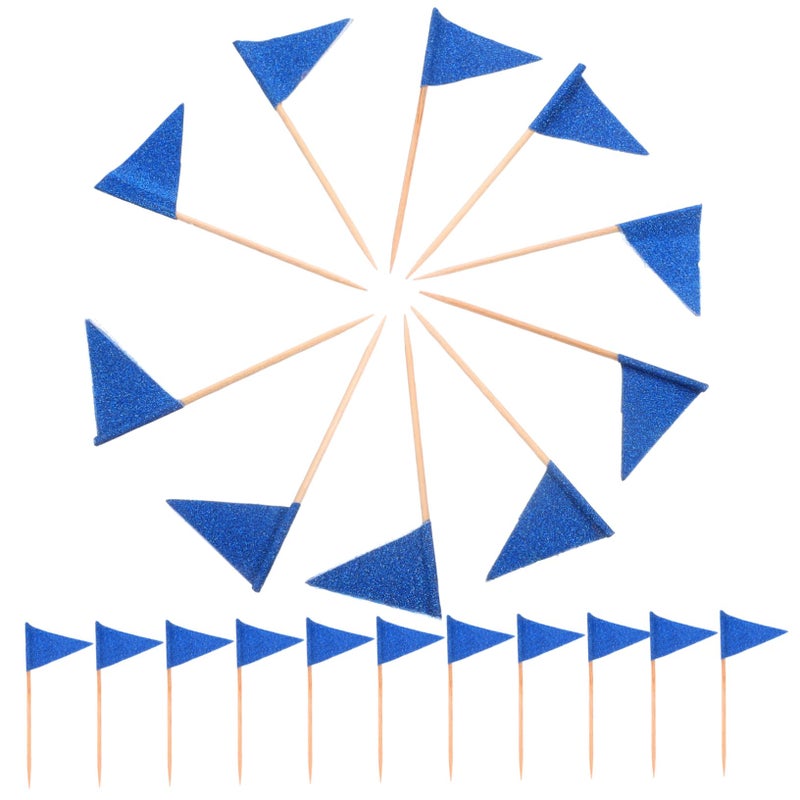 60 Pcs Triangle Food Picks Safe Toothpicks For Cupcakes Appetizers Cocktails Party Decor - Image 2