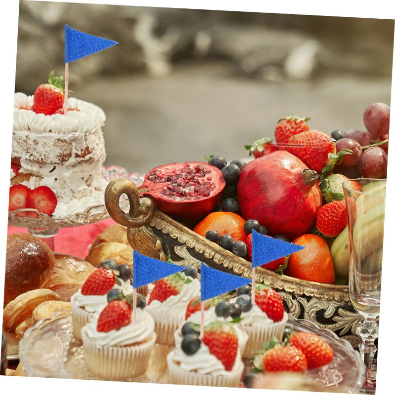 60 Pcs Triangle Food Picks Safe Toothpicks For Cupcakes Appetizers Cocktails Party Decor - Image 5