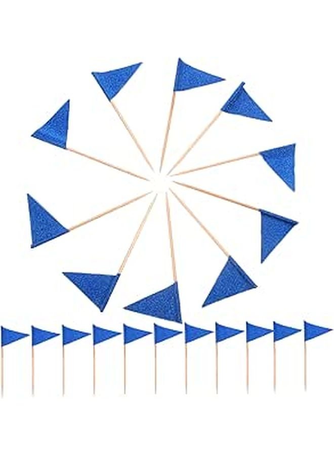 60 Pcs Triangle Food Picks Safe Toothpicks For Cupcakes Appetizers Cocktails Party Decor - Image 1