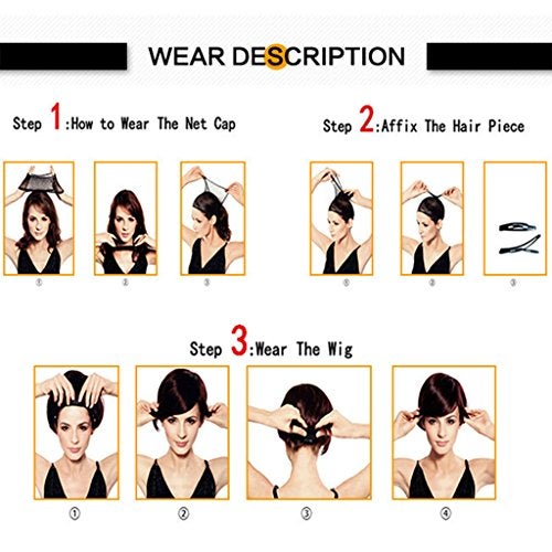 Akashkrishna Short Hair Wig Black | Short Hair Wig with Bangs | Natural Fashion Synthetic Wig | Cute Wigs for Daily Party Halloween alopecia & chemo | Pack of 1 wig, Wigcap - Image 2