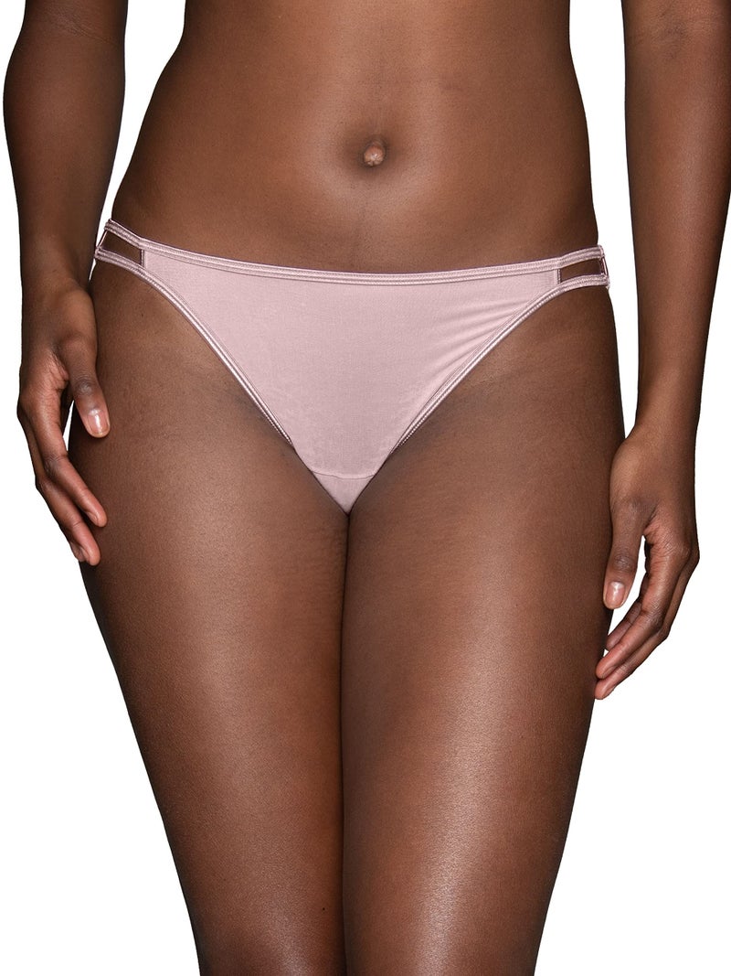 Vanity Fair womens Illumination String Panties (Regular & Plus Size) Bikini Style Underwear, Bubbly, 7 US - Image 1