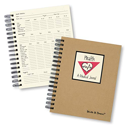 Write it Down series by Journals Unlimited, Guided Journal, Health, A Medical Journal, Full-size 7.5"x 9", Kraft Hard Cover, Made in USA - Image 1