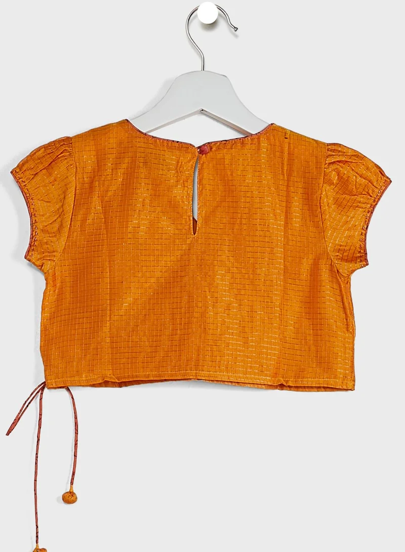 Fabindia Kids Lehenga Choli Dupatta Set