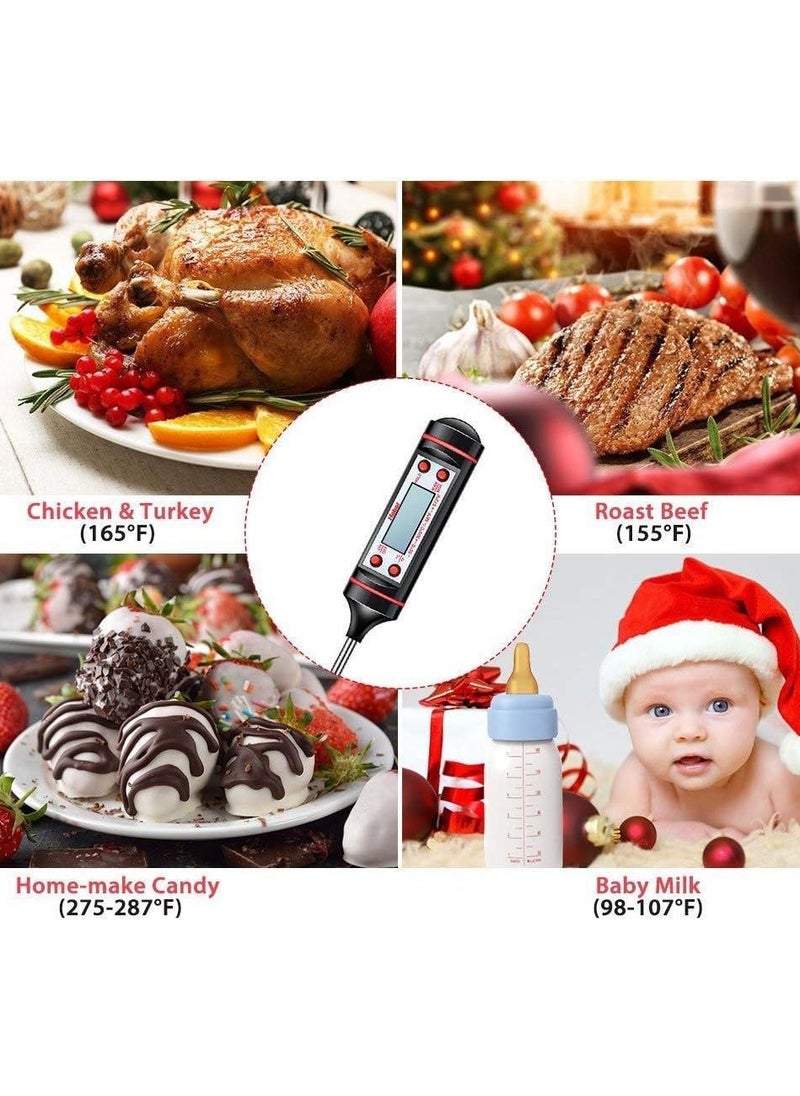 X-PRO5 Meat Thermometer, Cooking Thermometer With Instant Read, Lcd Screen, Hold Function For Kitchen Food Smoker Grill Bbq Candy Milk Water  - Image 5
