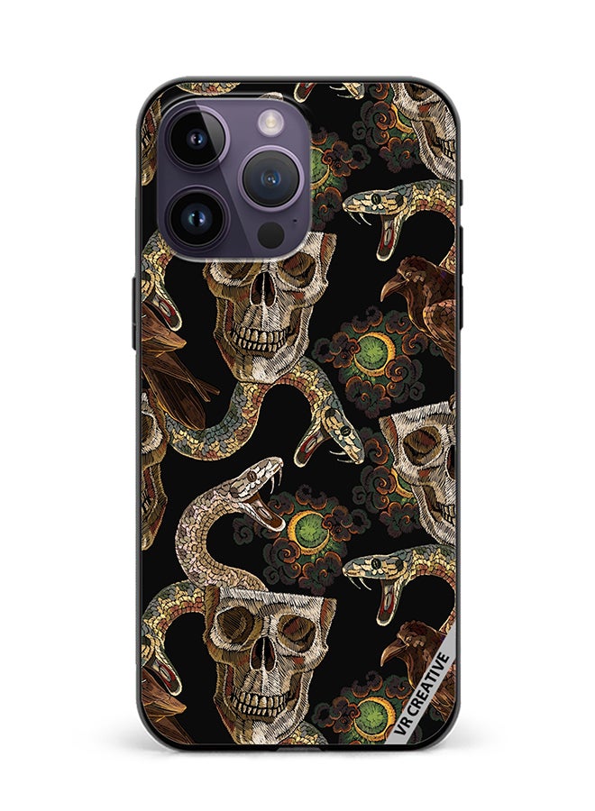 VR CREATIVE Protective Case Cover For Apple iPhone 15 Pro Horror Art Design Multicolour - Image 1