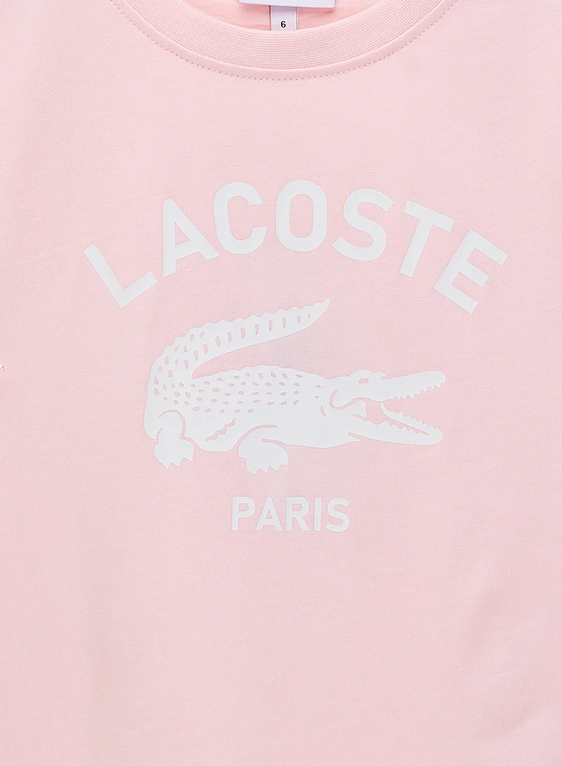 LACOSTE Kids Logo Crew Neck T-Shirt