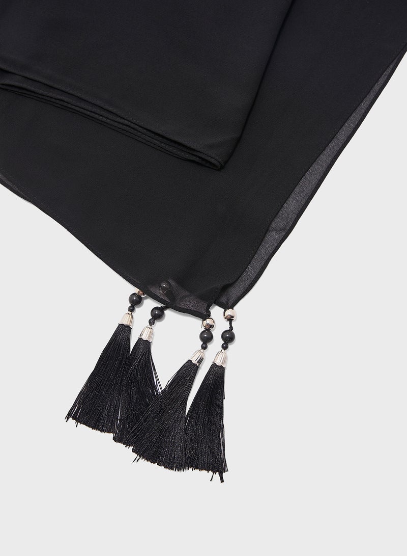 خزانة وشاح حجاب طويل بتفاصيل شرابات خرز - Image 2