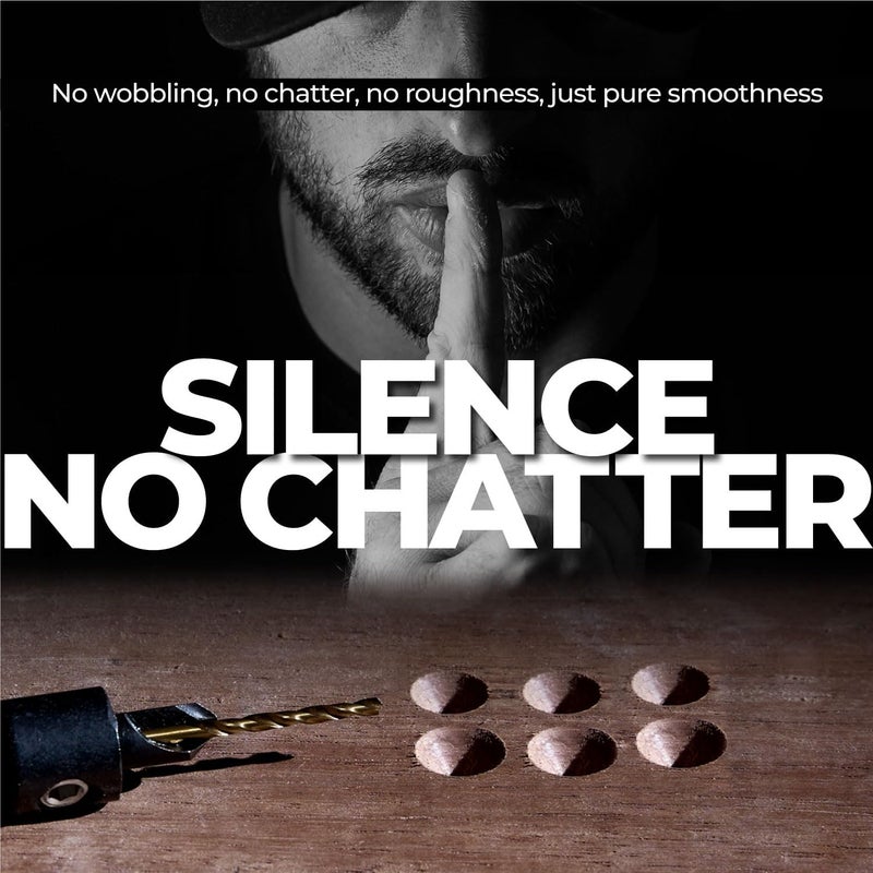 toolant Countersink Drill Bit Set,5Pcs Counter Sink Drill Bit Set for Wood,#4, #6, #8, #10, #12, High-Speed Steel 5 Spare Bits Adjustable for Woodworking and Carpentry, Pilot Screw Hole Set - Image 2