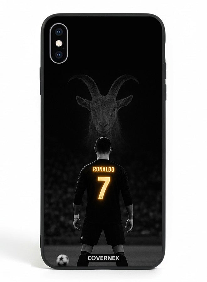 Covernex Apple iPhone Xs Max Protective Case Cover Printed Featuring The GOAT Tribute Cristiano Ronaldo - Image 2