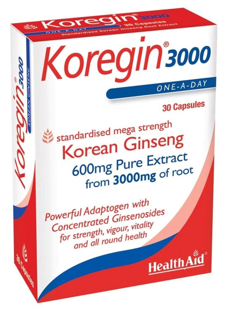 HealthAid Koregin® Korean Ginseng 3000 One-A-Day Capsules 30's - Image 1