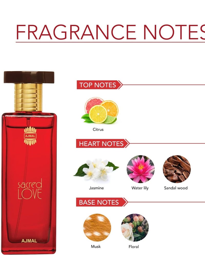 اجمل ماء عطر ساكريد لاف 50ملليلتر - Image 2