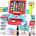 PLAY Kids Cash Register Toy Supermarket with Register Pretend Play Calculator Register Toys with ScannerMicrophoneCredit CardConveyorsCansDrinkPlay Money Cash Register for Kids Ages 3 - Image 2