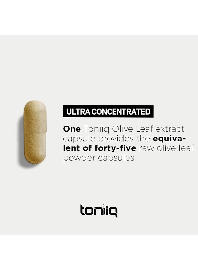 Toniiq 22,500mg 45x Concentrated Ultra High Strength Olive Leaf Extract - Min. 50% Oleuropein - Highly Concentrated and Bioavailable - 120 Veggie Capsules - Image 5