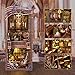 fifijoy Book Nook Kit Music DIY Miniature House Kit Book Nook 3D Wooden Puzzle Bookshelf Insert Diorama Kit with Led Light for Teens and Adults Timeless Melody - Image 4