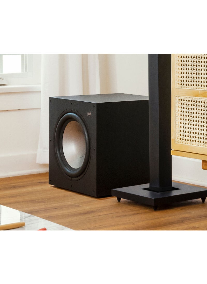 Polk Audio - Polk Monitor XT12 Powered Subwoofer - 12" Dynamic Balanced Woofer & 100W Dolby Atmos & DTS:X Compatible - Image 1