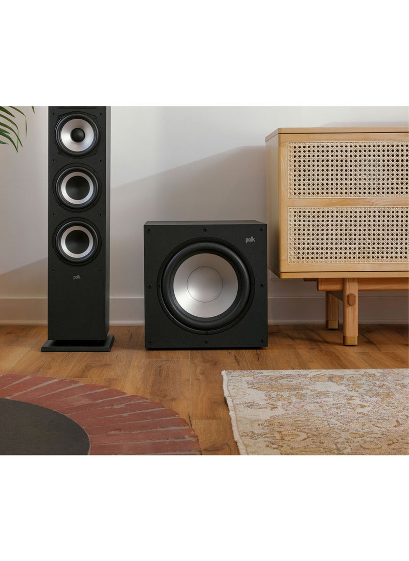 Polk Audio - Polk Monitor XT12 Powered Subwoofer - 12" Dynamic Balanced Woofer & 100W Dolby Atmos & DTS:X Compatible - Image 1