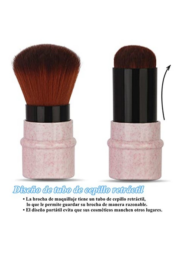 Sonew Makeup Brush For Blush Powder Foundation Concealer Retractable Kabuki Cap With Recycled And Sustainable Materials Cruelty Synthetic Taklon Bristles Travel Cosmetic - Image 4
