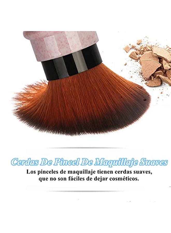 Sonew Makeup Brush For Blush Powder Foundation Concealer Retractable Kabuki Cap With Recycled And Sustainable Materials Cruelty Synthetic Taklon Bristles Travel Cosmetic - Image 3