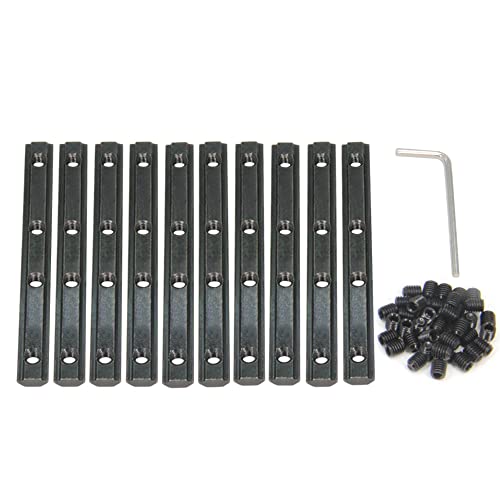 Befenybay 10PCS Black Straight Line Inside Connector Joint Bracket Length 3.9 Inch with M5 Screws for 6mm T Slot Aluminum Extrusion Profile 2020 Series - Image 2