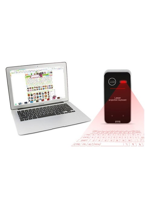 Laser projection virtual keyboard with Bluetooth speaker and voice reporting mouse.