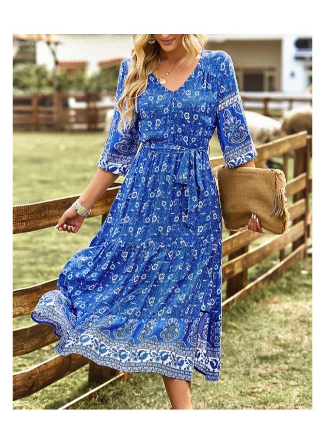 KUYING New Summer Floral Dress For Women  - Image 2
