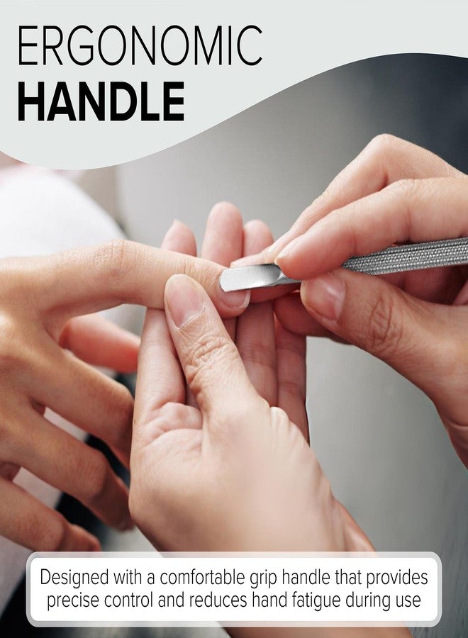 Tweezees Stainless Steel Nail Cuticle Pusher with Spoon Nail Cleaner - Professional Dual Sided Fingernail Cleaner for Under Nails - Saloon Quality Dual Ended Manicure & Pedicure Tool for Cuticle Care & Nails - Image 5