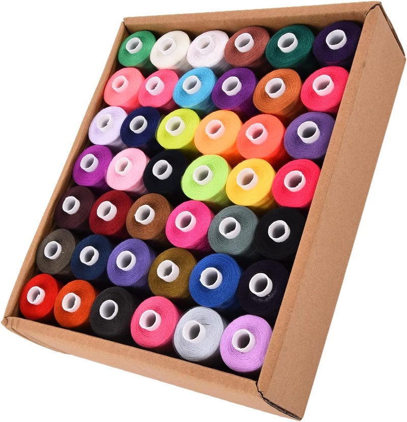 Polyester Sewing Threads Set, 1000 Yards 42 Colors Assorted Spools, High - Strength Machine Embroidery Thread for Household DIY Projects with Universal Compatibility - Image 4