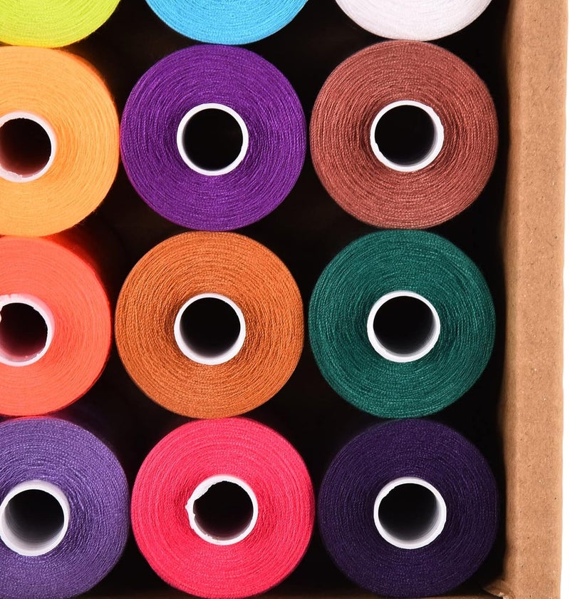 Polyester Sewing Threads Set, 1000 Yards 42 Colors Assorted Spools, High - Strength Machine Embroidery Thread for Household DIY Projects with Universal Compatibility - Image 3