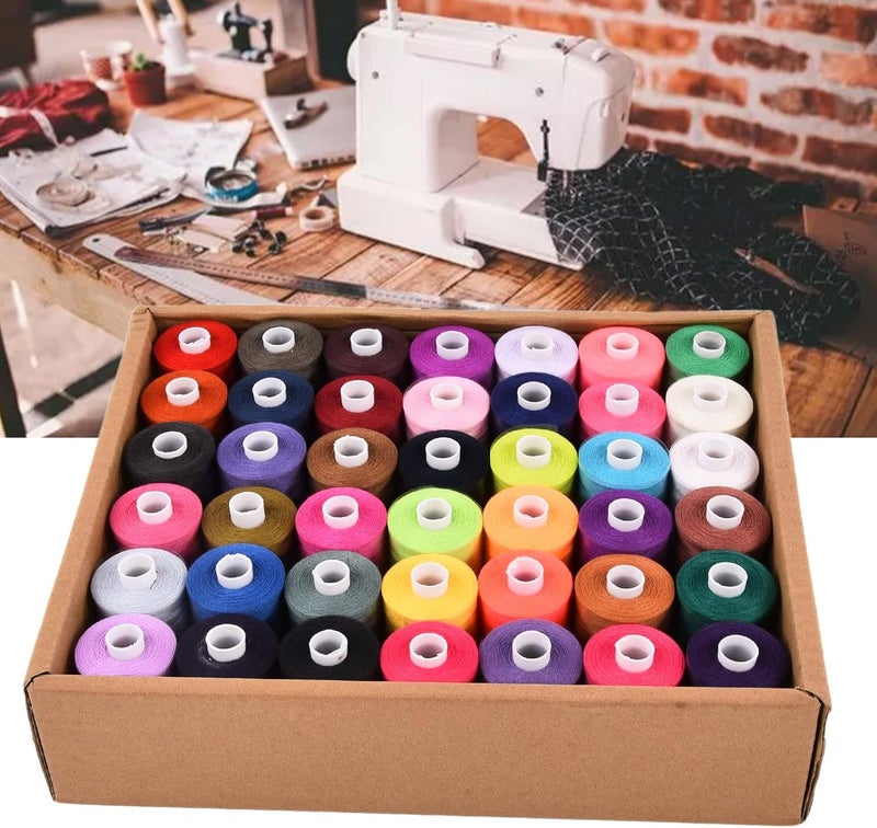 Polyester Sewing Threads Set, 1000 Yards 42 Colors Assorted Spools, High - Strength Machine Embroidery Thread for Household DIY Projects with Universal Compatibility - Image 5