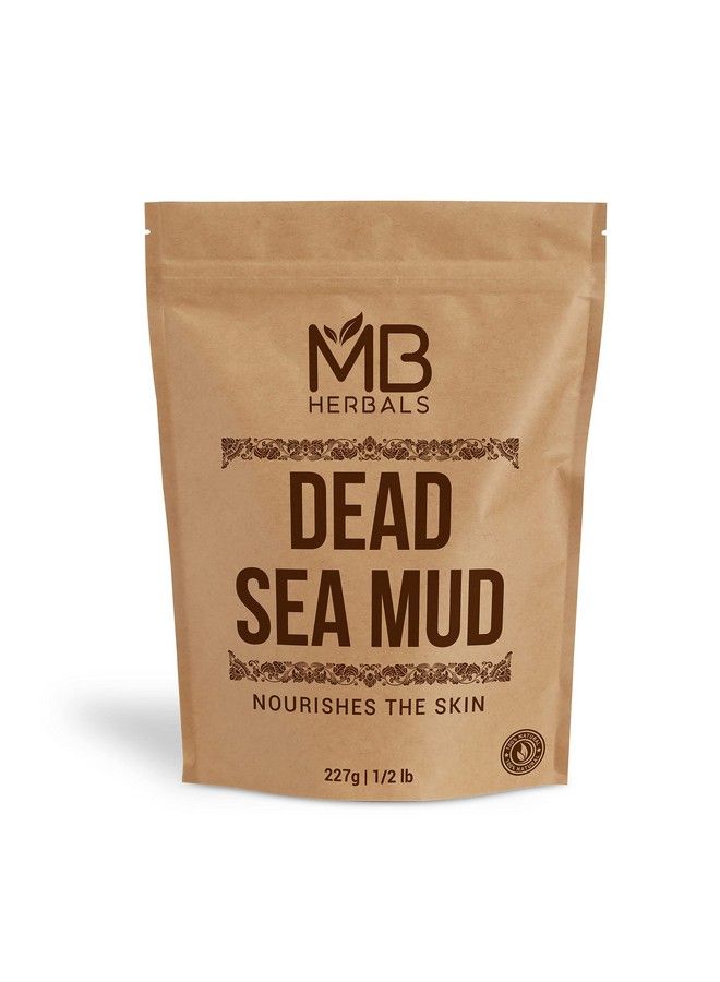 MB Herbals Dead Sea Mud 227 Gram : Half Pound : Nourishes Exfoliates Softens & Detoxify the Skin : DRY CLAY POWDER - Image 1