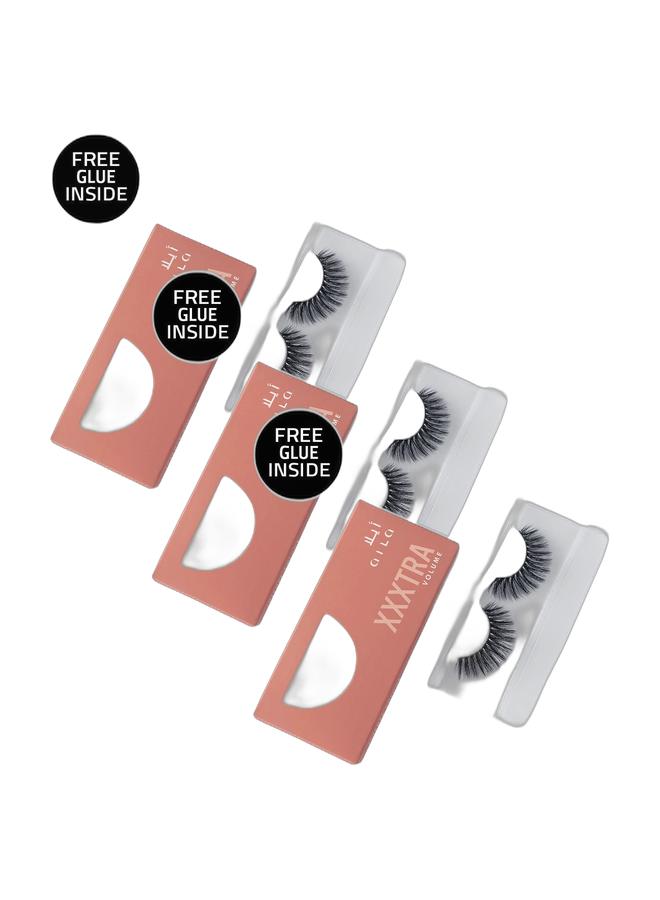 Aila XXXTRA Volume False Eyelashes Intense Volume Black Bundle - Image 1