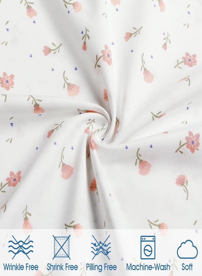 BYSURE Queen Sheet Set 6 Pieces (Pink Floral), Cottage Core Botanical Patterned Sheets, Victorian Flower Microfiber Bedding Decor - Image 4