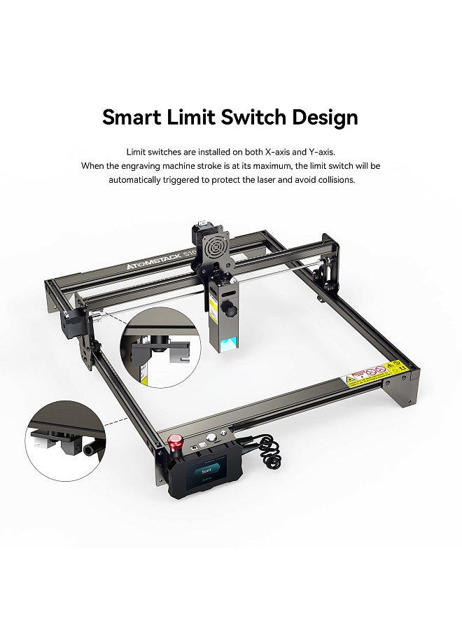 ATOMSTACK - S10 Pro CNC Desktop DIY Laser Engraving Cutting Machine with 410x400mm Engraving Area Fixed-Focus Ultra-thin Laser High-Energy with Eye Protection Quick Assembly Aluminum Alloy Structure - Image 1