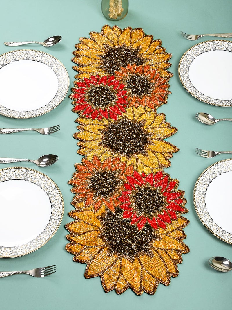 AIVIK Premium Handcraf Beautiful Beaded Table Runner Craftsmanship 13 36 Inch BR043 - Image 1