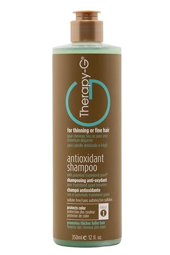 Therapy-G Antioxidant Shampoo (350ml 12 oz) for fine, thinning hair and anti hair loss. Protects hair color and prevents damage and helps inhibit DHT and stimulate renewed growth shampoo.. - Image 1