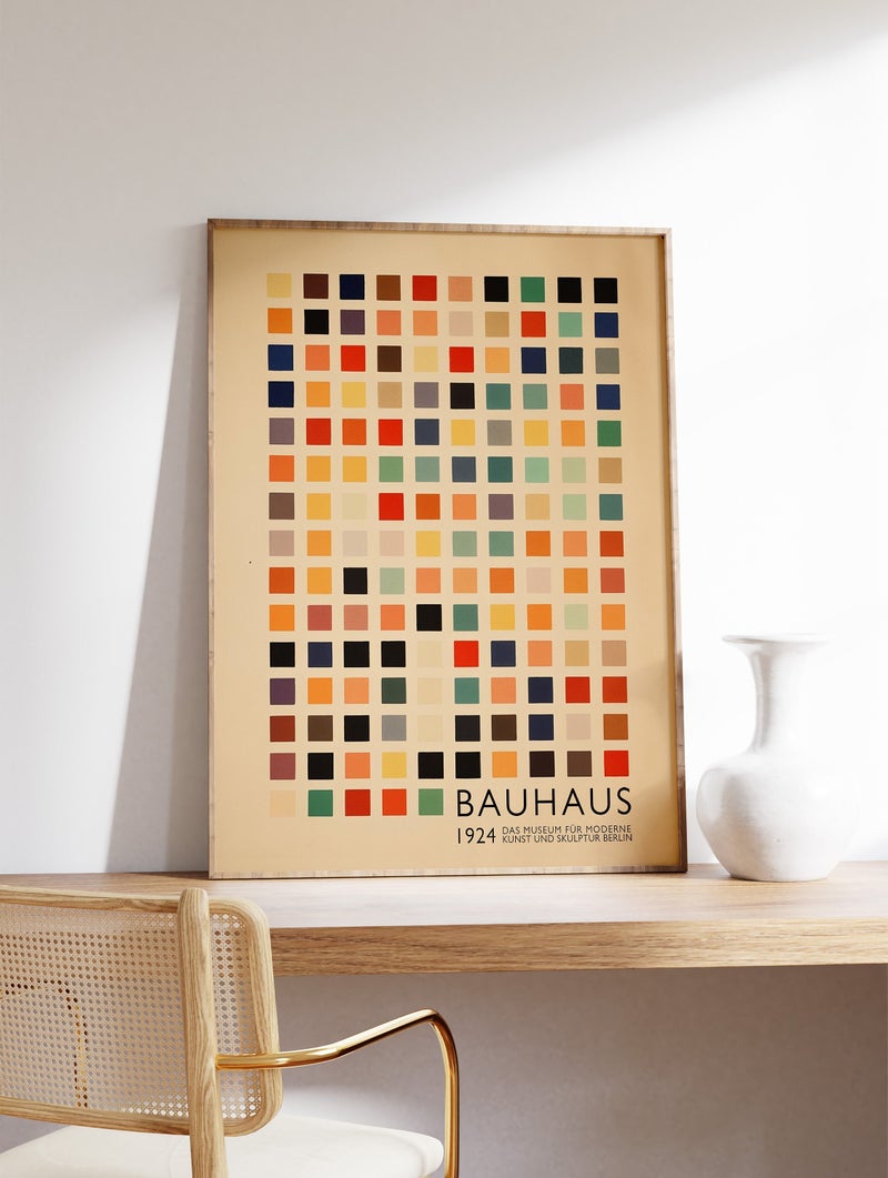 TNESSENTIAL Retro Bauhaus Poster, Modernist Wall Art, Geometric Bauhaus Print, German Abstract Decor, Graphic Poster, Minimalist Art Print, A1/A2/A3/A4 - Image 1