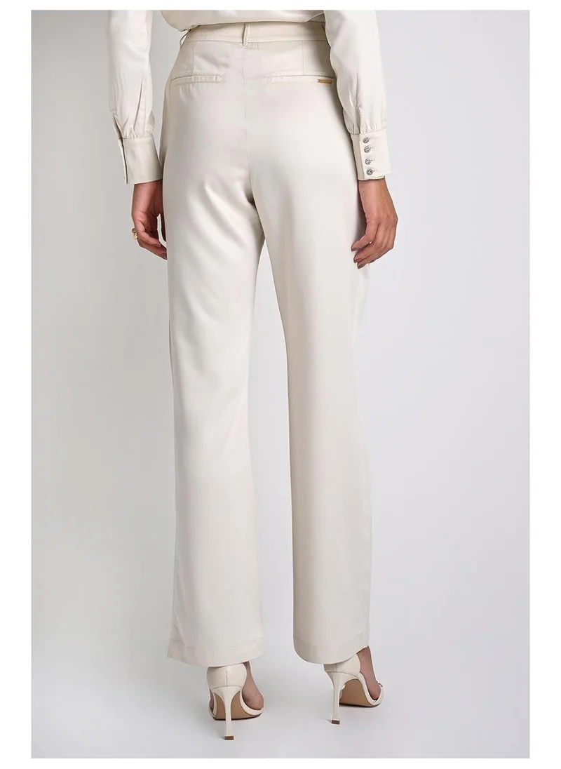 Carmen Steffens  Classic Pleated Off-White Pants for Women | Best Price UAE