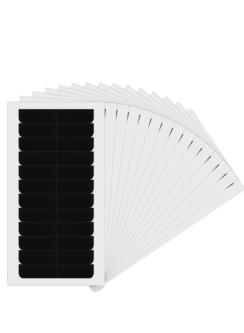 SOLARAE Hair Extension Tape Labels, 15 Pcs Replacement Tape Adhesive Double Sided Extension Tape for Hair Extension Wig Supplies, (Black, 4 x 0.8 cm) - Image 1