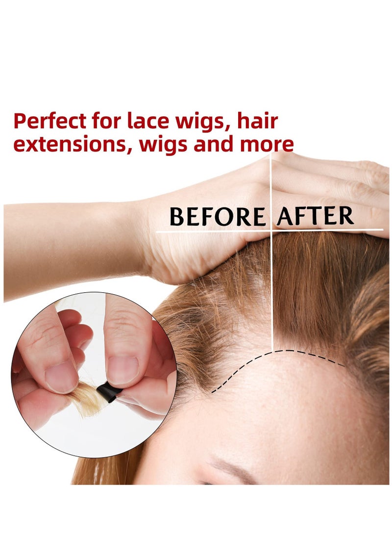 SOLARAE Hair Extension Tape Labels, 15 Pcs Replacement Tape Adhesive Double Sided Extension Tape for Hair Extension Wig Supplies, (Black, 4 x 0.8 cm) - Image 3