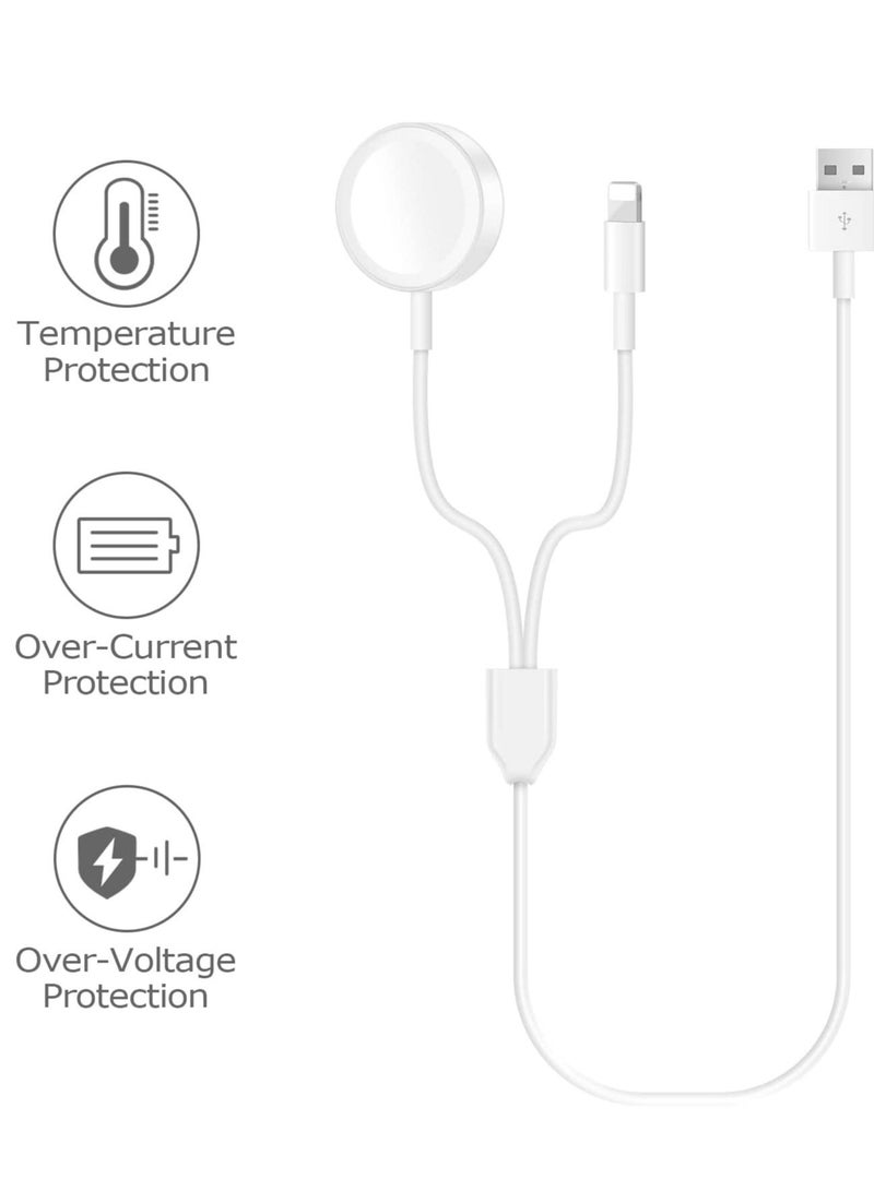 Update Version Smart Watch Charger Wireless USB 3.9 ft/1.2 m Charging Cable for Watch Series SE/8/7/6/5/4/3/2/1 & Phone 14/13/12/11/Pro/Max/XR/XS/XS Max/X&Pad Series  - Image 5