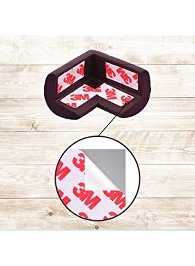 KitschKitsch 8Pcs Baby Safety Foam Corner Protector 90 Degrees For Sharp Corners Of Tables Dressers Drawers Cupboard Cabinet Fridge (Brown) - Image 3
