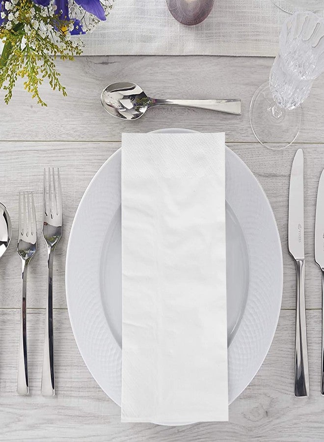 YOCHANDA 100 Pack Paper Napkins Guest Towels Disposable, Premium Quality 2-ply Dinner Napkins Disposable Soft, Absorbent, Party Napkins Wedding Napkins for Kitchen, Dinners or Events (white paper, Count, 100) - Image 4