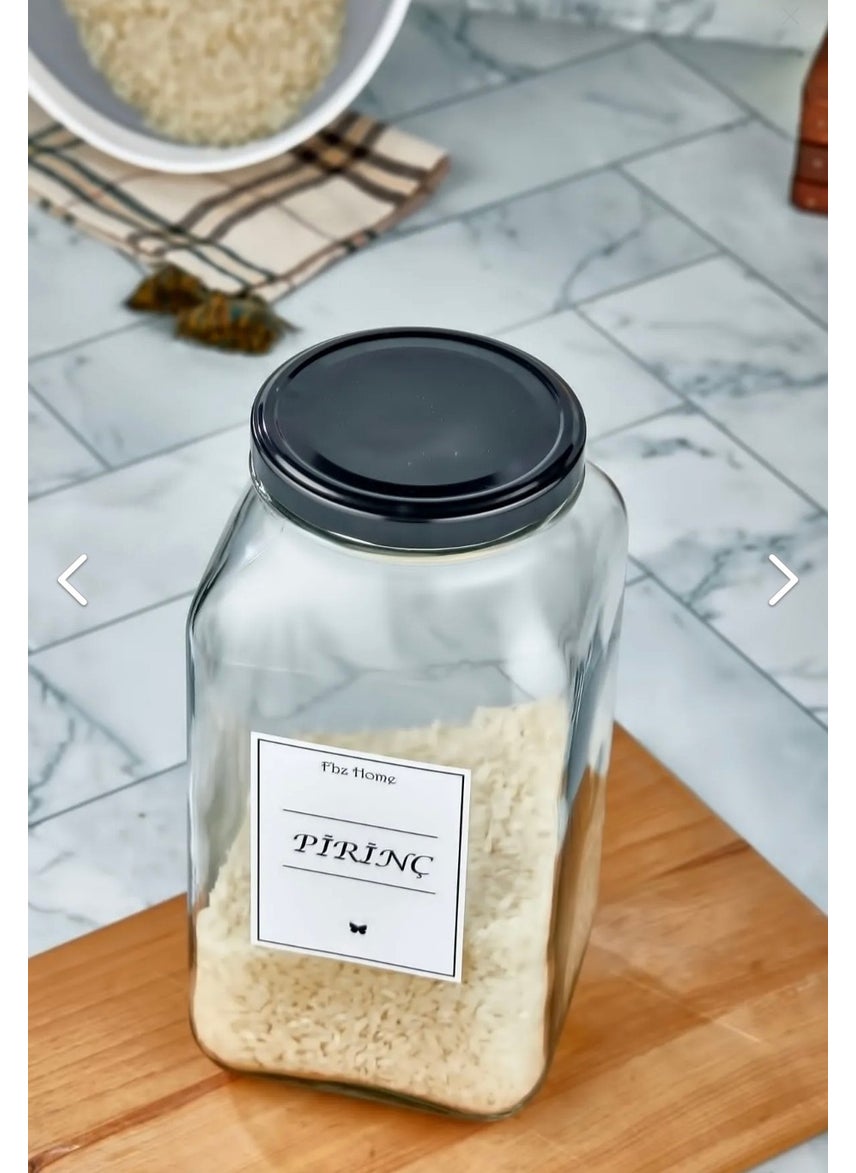 Fbz Home Decorative Kitchen Organizer Rice Jar 3000 ml Glass Storage Container  - Image 3