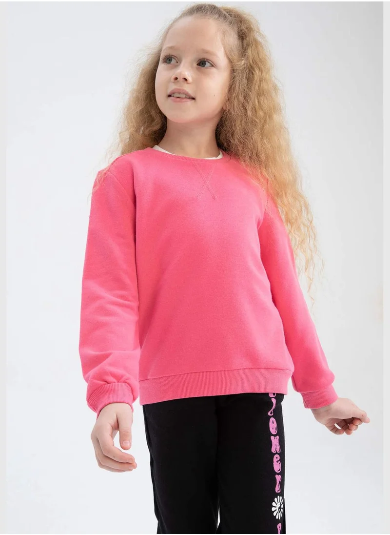 DeFacto Long Sleeve Crew Neck Sweater