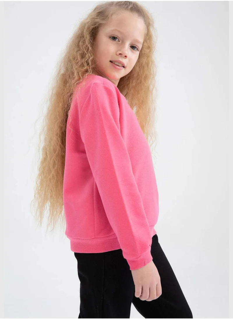 DeFacto Long Sleeve Crew Neck Sweater