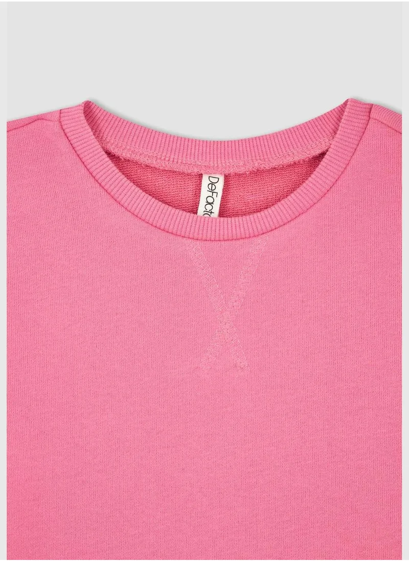 DeFacto Long Sleeve Crew Neck Sweater