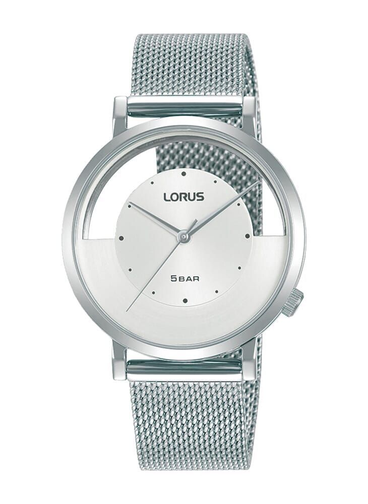 LORUS ساعة لوروس النسائية RG279SX9 بمينا بيضاء من الفولاذ المقاوم للصدأ وسوار من الكوارتز - Image 1